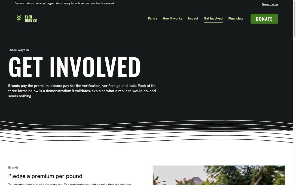 The Get involved page