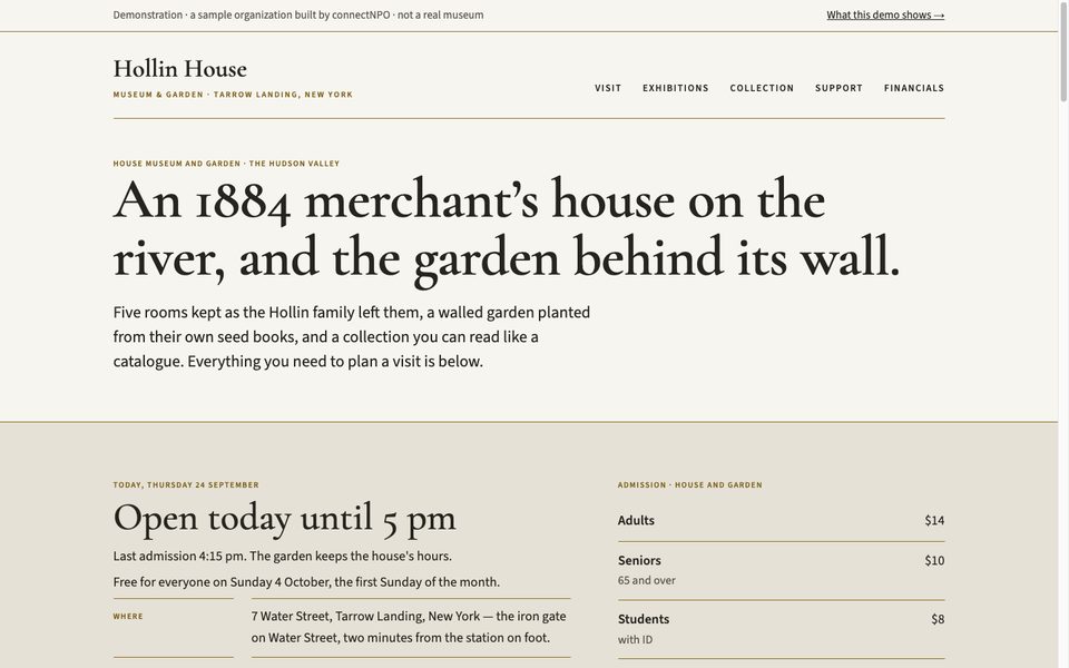 The home page: plan your visit in the first screen