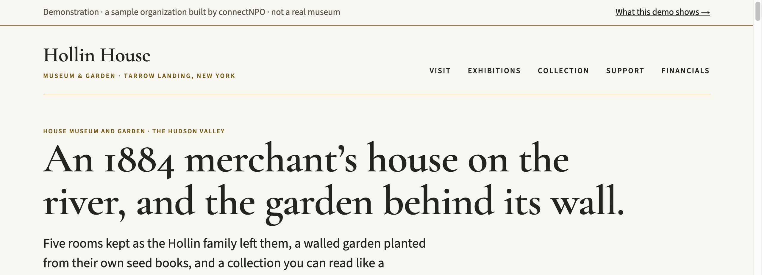 The Hollin House Museum & Garden home page