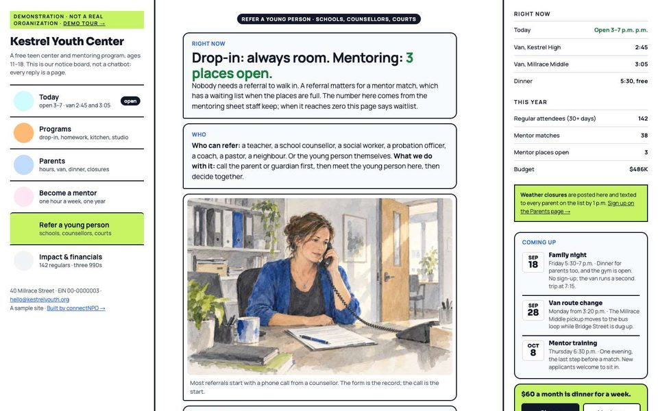 The Refer page