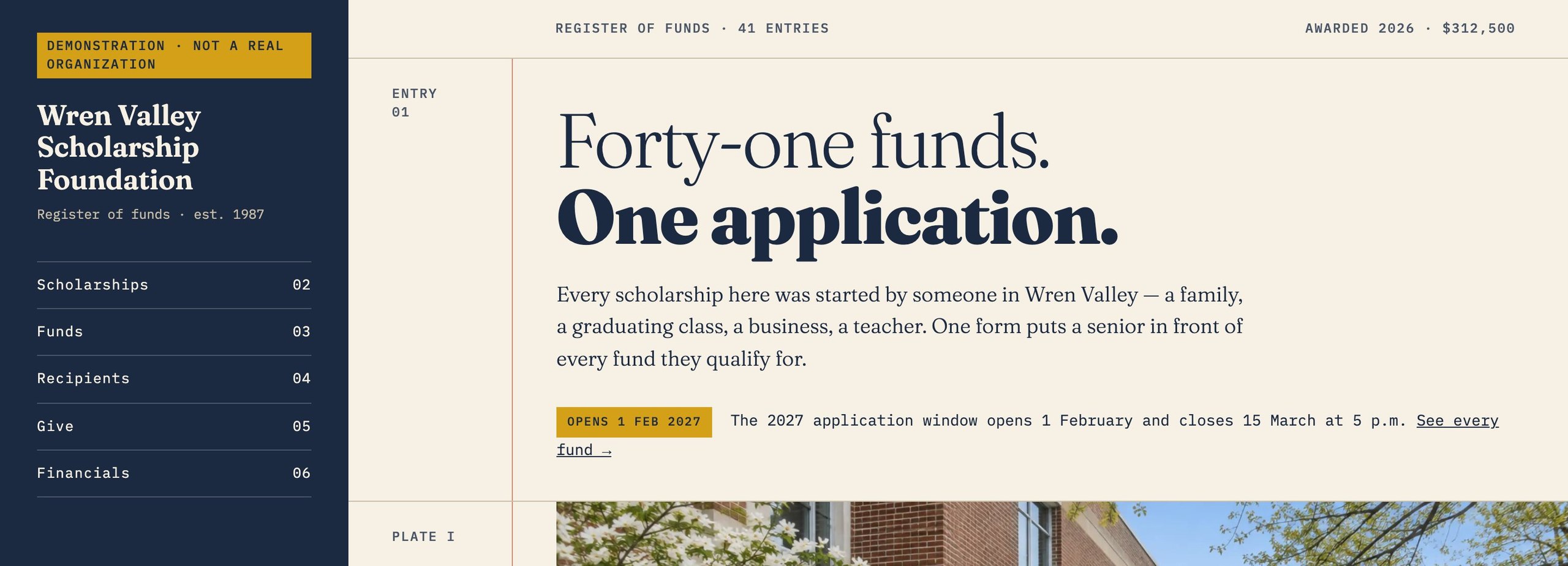 The Wren Valley Scholarship Foundation home page