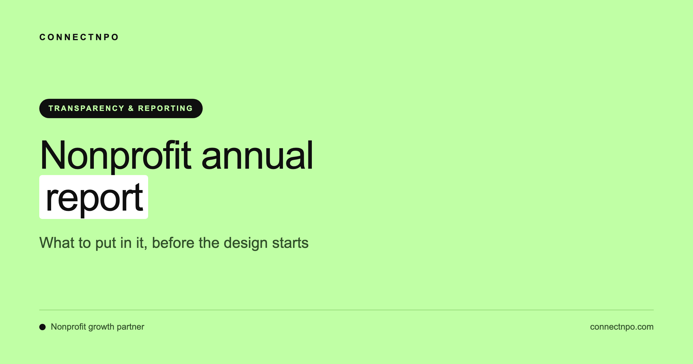 Nonprofit Annual Report Design: What to Put in It First